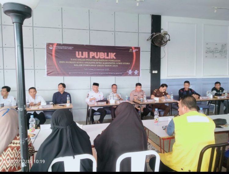 KPU Luwu Utara Gelar Uji Publik Rancangan Dapil Dan Alokasi Kursi