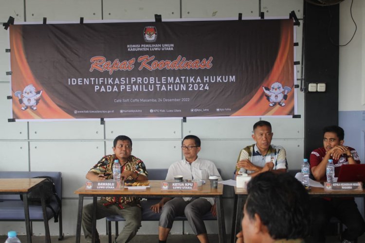 KPU Luwu Utara Gelar Rakor Identifikasi Problematika Hukum Pemilu 2024