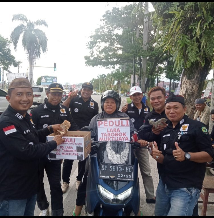 Sejumlah Kades Di Luwu Utara Lakukan Aksi Penggalangan Untuk Korban Angin Puting Beliung