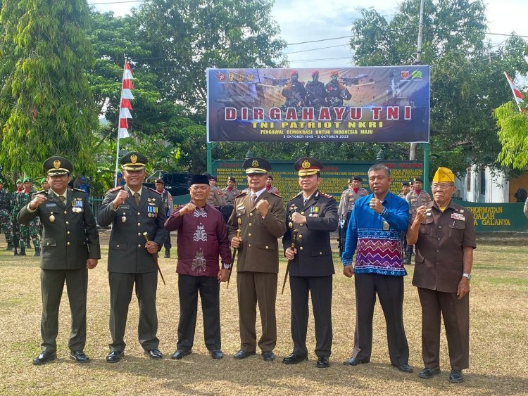 Muslimin Bando Hadiri Upacara HUT ke-78 TNI, Ajak TNI Kawal Pileg-Pilkada Enrekang