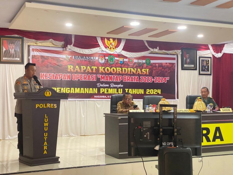 Menjelang Pemilu 2024, Polres Luwu Utara Rakor Lintas Sektor