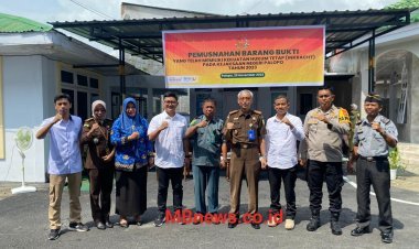 KBO Satresnarkoba Polres Palopo Hadiri Pemusnahan BB di Kejaksaan,Ada Sabu 56,6701 gram