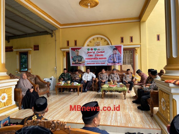 Polda Sulsel Gelar Jumat Curhat Di Maros, Warga Keluhkan Ternak Liar dan Hipnotis