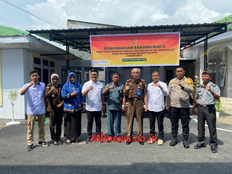 KBO Satresnarkoba Polres Palopo Hadiri Pemusnahan BB di Kejaksaan,Ada Sabu 56,6701 gram