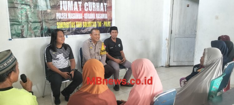 Polsek Masamba Gelar Jumat Curhat di Desa Kamiri, Masyarakat Berharap Pemilu Berlangsung Damai