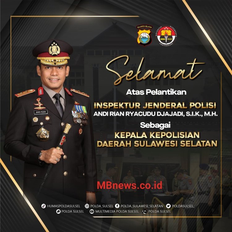 Kapolri Resmi Lantik Kapolda Sulsel Baru