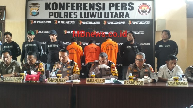 Polres Luwu Utara Gelar Konferensi Pers Pengungkapan Kasus Tindak Pidana Dan Pencapaian Kinerja 2023