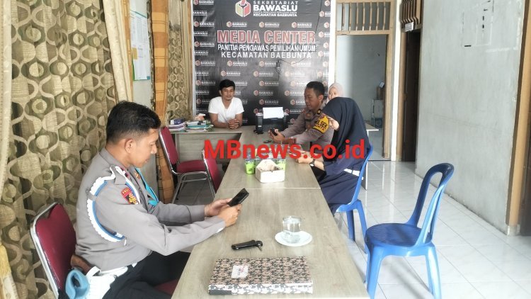 Kapolsek Baebunta Polres Luwu Utara Sambang Ke Sekretariat Panwascam