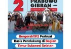 Dari Bagian Paling Timur Sulawesi Selatan, Relawan Bergerak1912 Siap Menangkan Prabowo-Gibran Satu Putaran