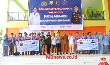 Pemda Enrekang dan Polres Deklarasi Pemilu Damai Bersama Siswa SMA/SMK/Sederajat