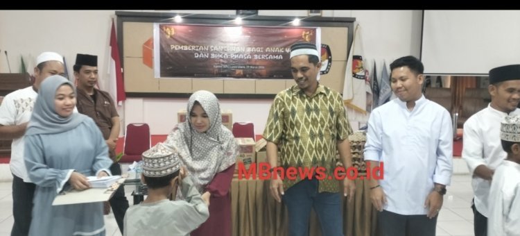 KPU Luwu Utara Gelar Bukber dan Beri Santunan Ke Anak Yatim Pesantren Hidayatullah