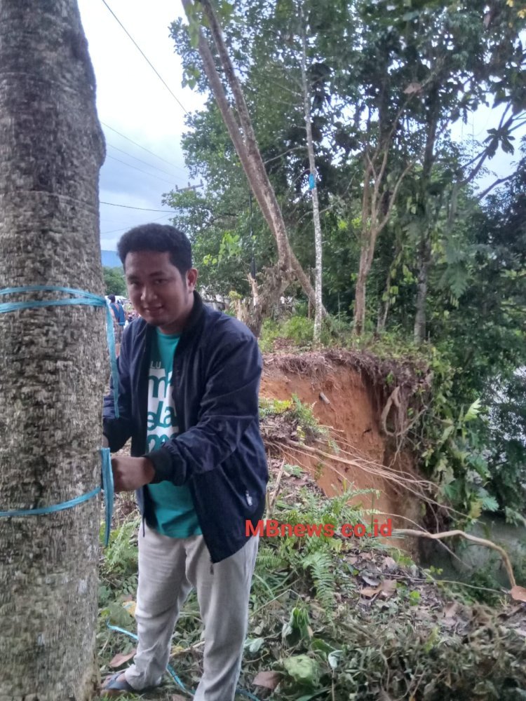 Jalan Hampir Amblas Akibat Luapan Sungai,Warga Desa Jalajja Luwu Timur Harap Pemerintah Tidak Tinggal Diam