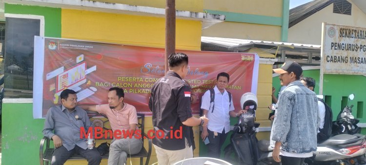 Ketua Bawaslu Luwu Utara Pantau Langsung Tes CAT Calon PPK se-Luwu Utara