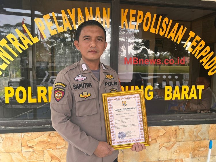 Tangkap Pelaku Curanmor Saat Lepas Dinas, Personel Polda Lampung Dapat Hadiah Sekolah Inspektur Polisi dari Kapolri