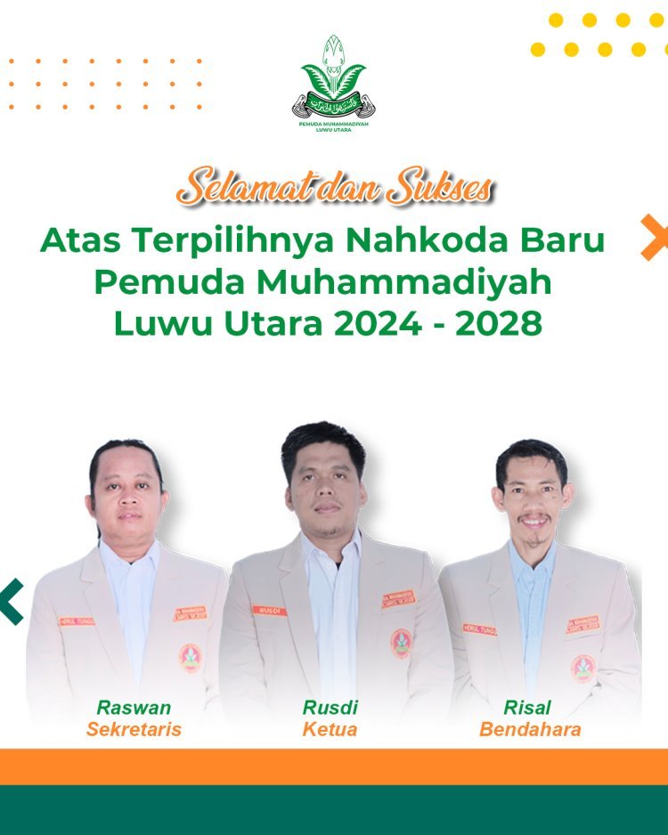 Tiga Kades Nahkoda Baru Pemuda Muhammadiyah Luwu Utara Periode 2024-2028