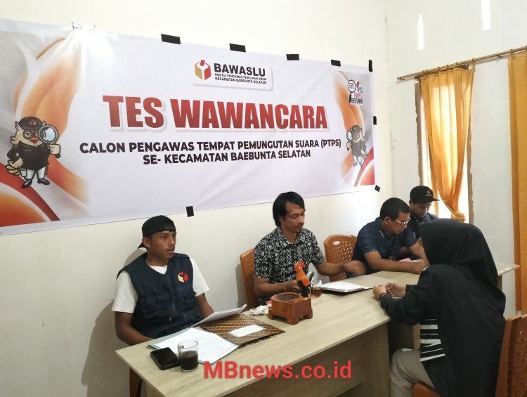 Gelar Tes Wawancara Calon PTPS,Ketua Panwaslu Bansel,Ridwan : Kita Cari Yang Memiliki Integritas Yang Tinggi dan SDM Yang Mumpuni