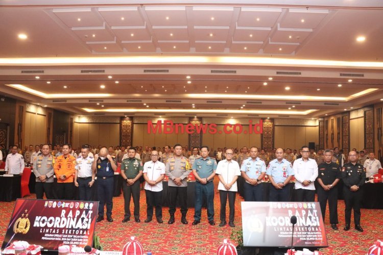 Kapolda Sulsel Pimpin Rapat Koordinasi Lintas Sektoral Dalam Rangka Operasi Lilin 2024