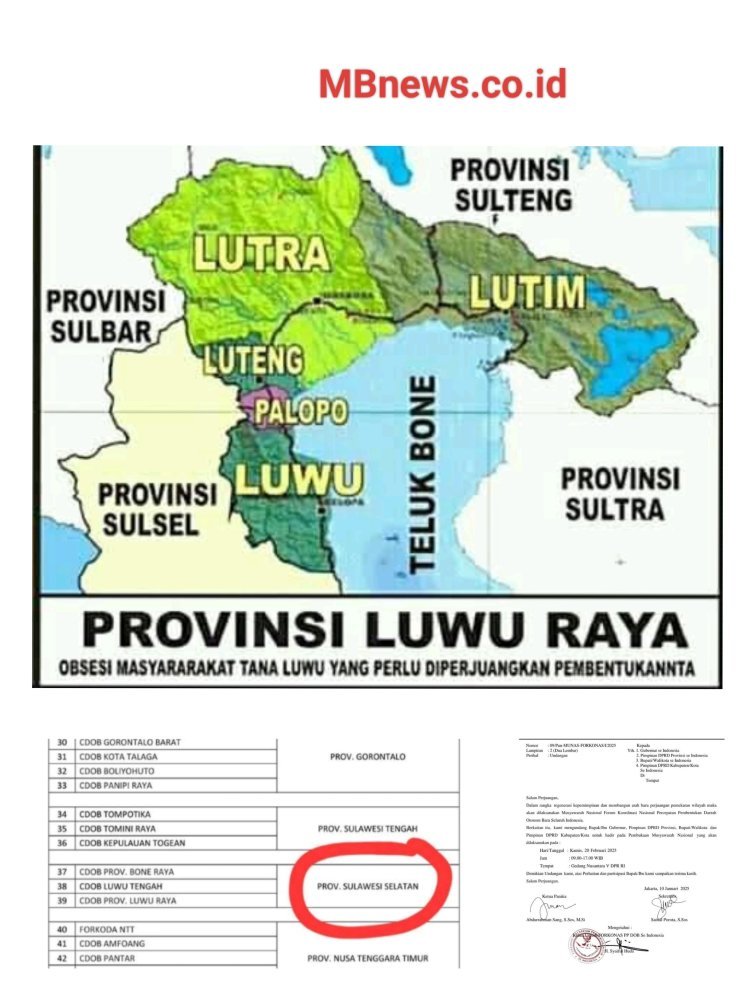 Ketua Umum Forkonas PP DOB Se Indonesia Akan Gelar Munas,Wacana Pembentukan Luwu Tengah dan Provinsi Luwu Raya Menguat