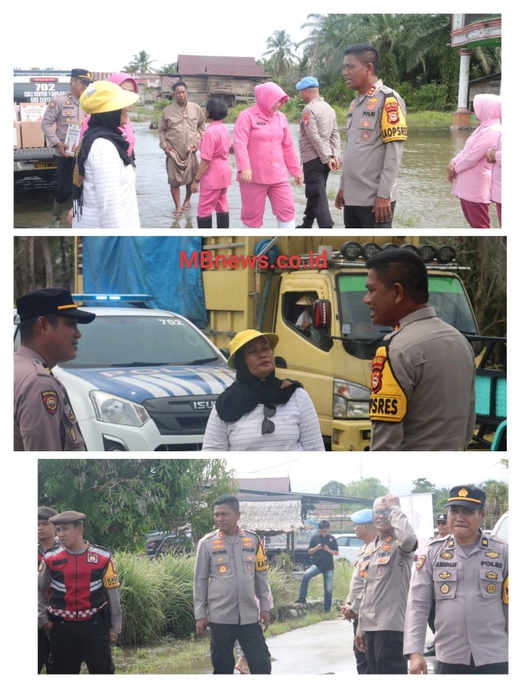 Banjir di Malangke Luwu Utara,  Kapolres Bersama Bhayangkari Terjun Langsung Membantu Warga