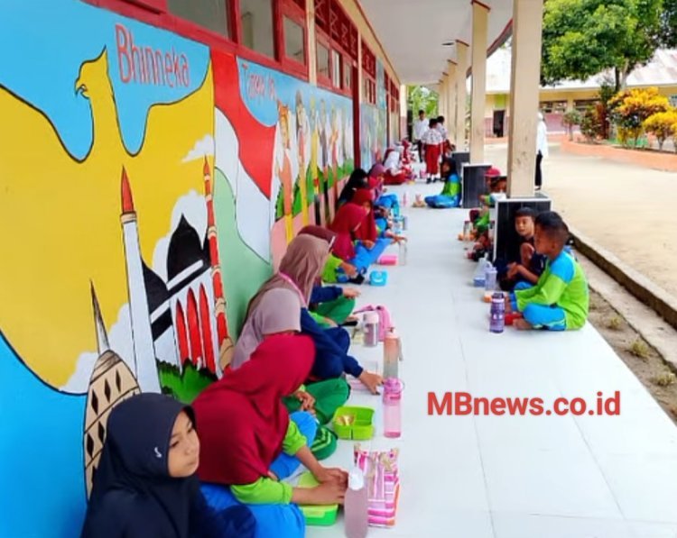 UPT SDN 041 Padang Baebunta,Gelar Kegiatan Sarapan dan Sikat Gigi Bersama Setiap Rabu Pagi